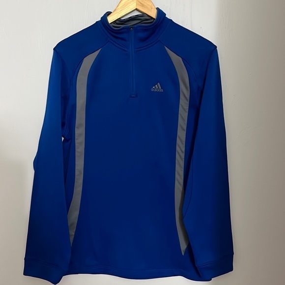Adidas - Blue Fleece Activewear Pullover - Small - Picture 1 of 8